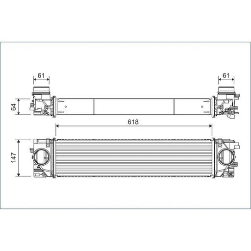 Valeo Intercooler (Charge Air Cooler) 822931