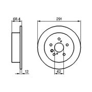 Bosch Front & Rear Brake Discs & Pads fits Toyota Avensis Verso 2001-2009