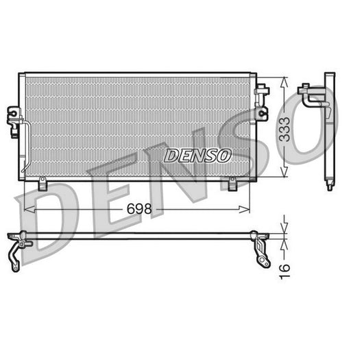 Denso Air Conditioning Condenser fits Nissan Primera 1996-2002 1.6 1.8 2.0