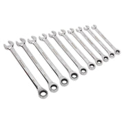 Sealey Combination Ratchet Spanner Set 10pc Extra-Long Metric AK63914 Sealey - Dynamic Drive