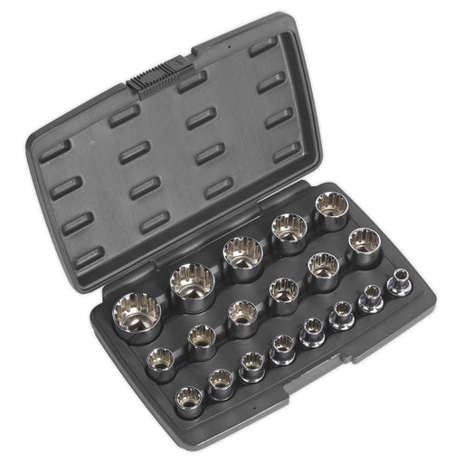 Sealey Socket Set 19Pc 1/2Inchsq Drive Total Drive Sealey - Dynamic Drive