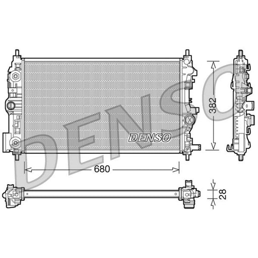 Denso Engine Radiator fits Opel Astra J 2009-2015 1.7 2.0