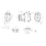 Hella Air Conditioning Compressor fits Ford C-Max 2007-2010 1.8 2.0