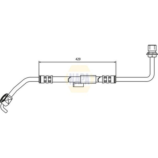 NAPA Brake Hydraulic Hose Line Front Left fits Ford Transit 1985-2000