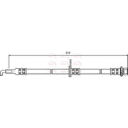 Apec Brake Hydraulic Hose Line Front Left fits Citroën C1 2005-2014 1.0 1.4