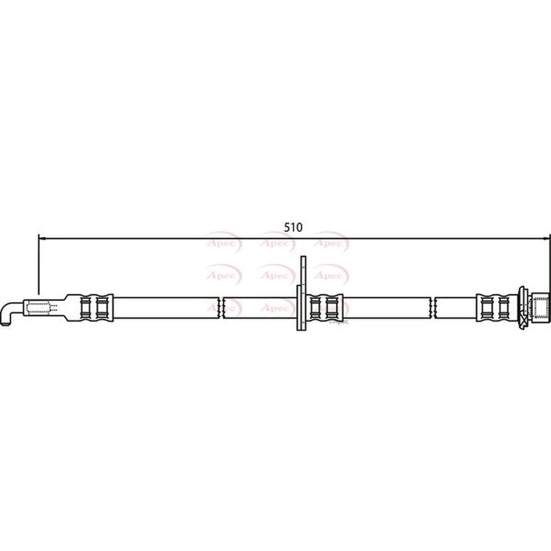 Apec Brake Hydraulic Hose Line Front Left HOS3746