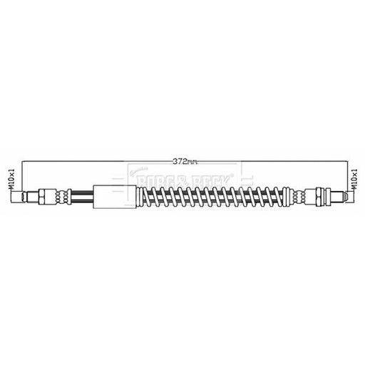 Borg & Beck Brake Hydraulic Hose Line Rear Right BBH8704