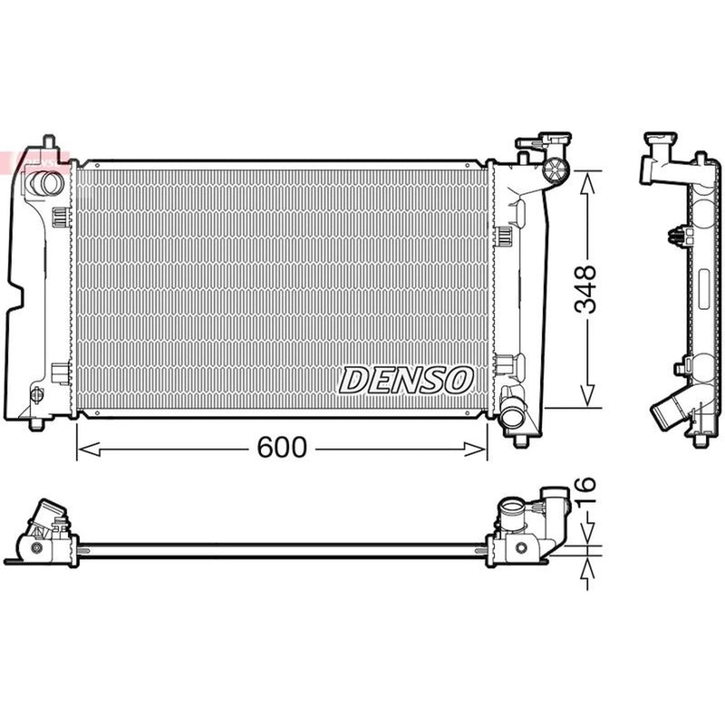Denso Engine Radiator fits Toyota Avensis 2003-2008 1.6 1.8