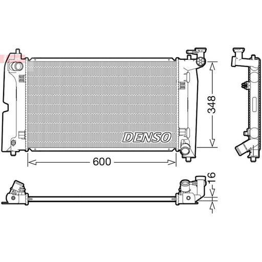 Denso Engine Radiator fits Toyota Avensis 2003-2008 1.6 1.8