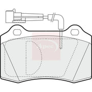 Apec Front Brake Pad Set fits Fiat Coupe 1996-2000 2.0