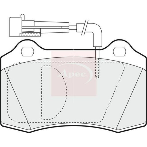 Apec Front Brake Pad Set fits Fiat Coupe 1996-2000 2.0
