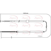 Apec Handbrake Cable Right Rear CAB1114