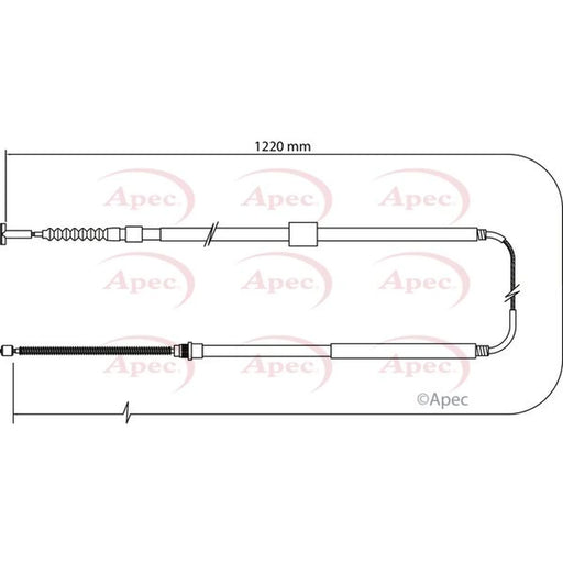 Apec Handbrake Cable Right Rear CAB1114