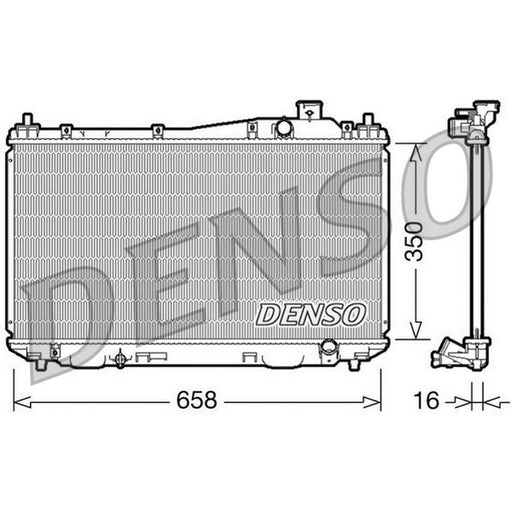 Denso Engine Radiator fits Honda Civic VII 2001-2005 1.6 1.7