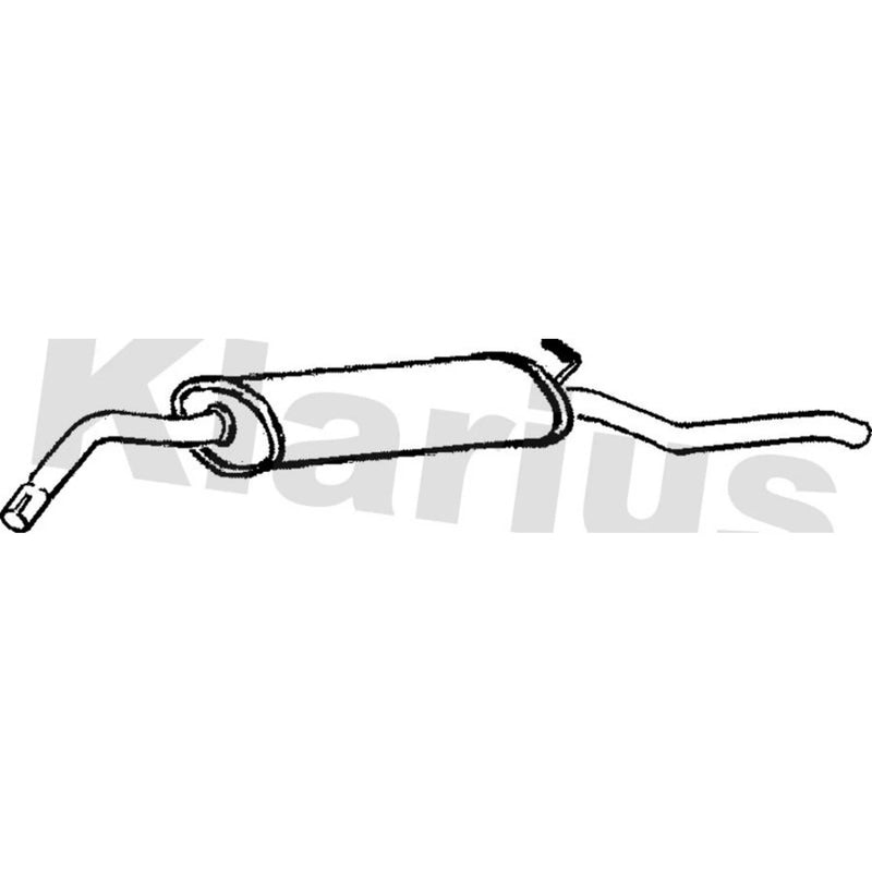 Klarius Box With Tail Pipe Rear fits Skoda Felicia Pickup 1997-2002 1.9