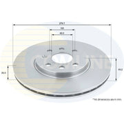 Comline 2 x Front Brake Discs ADC1131V-x2