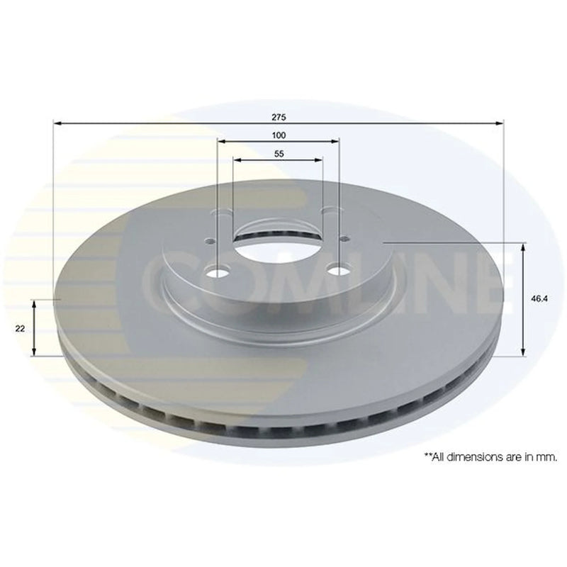 Comline Front & Rear Brake Discs & Pads fits Toyota Yaris/Vitz 2012-2020 1.5