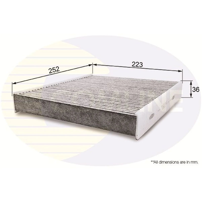 Comline Cabin Air Filter (Pollen Filter) fits Audi A1 2010-2018