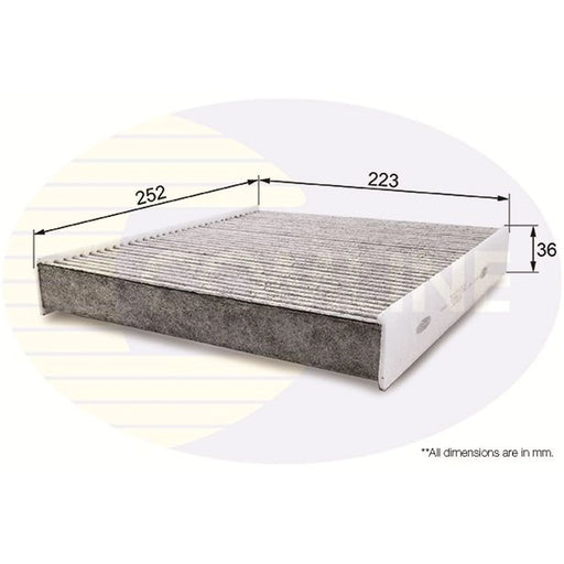 Comline Cabin Air Filter (Pollen Filter) fits Audi A1 2010-2018