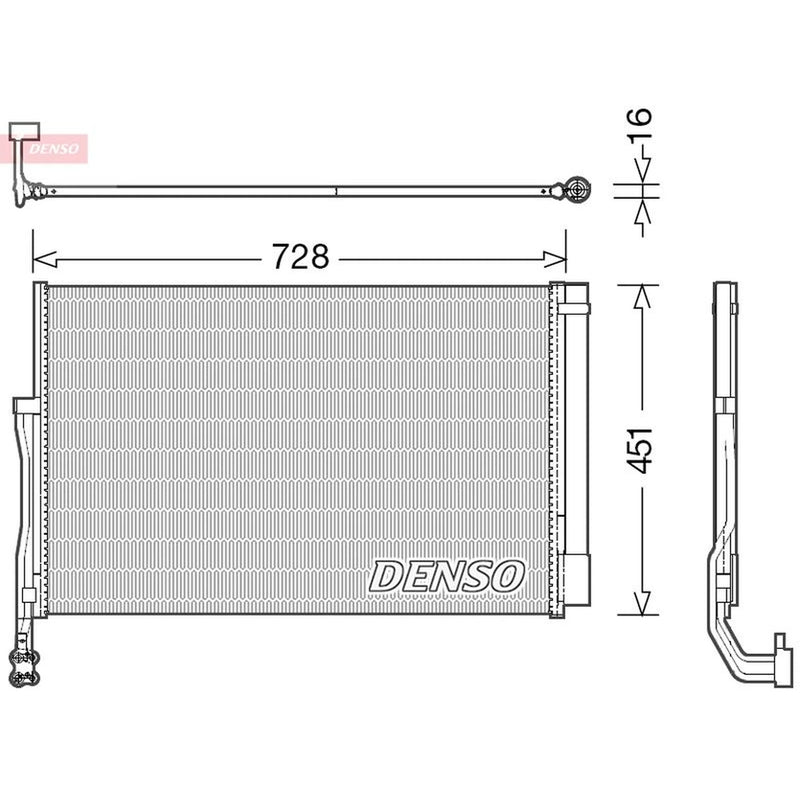 Denso Air Conditioning Condenser fits Porsche Cayenne 2010-2018 3.0 3.6 4.2 4.8