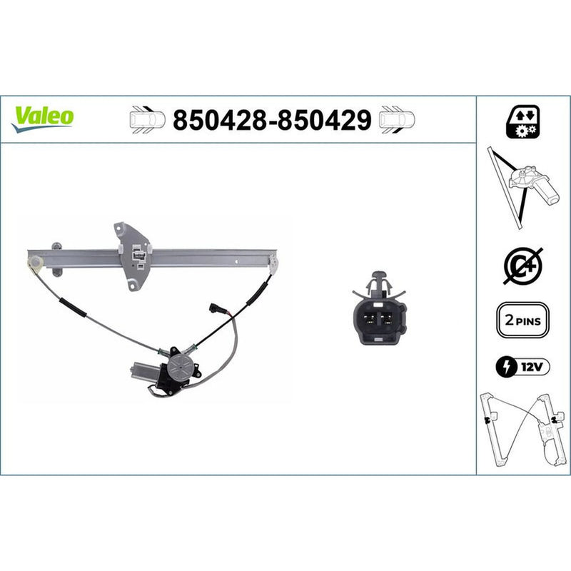 Valeo Electric Window Regulator Lifter Right Front 850429