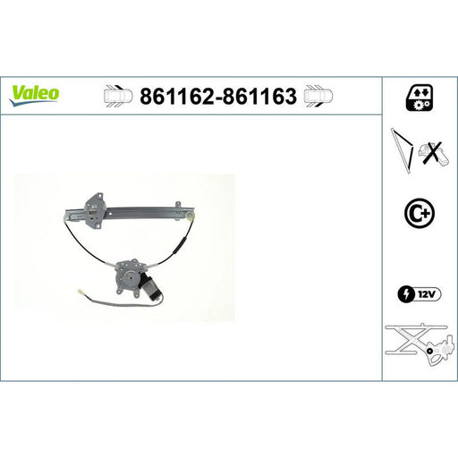 Valeo Electric Window Regulator Lifter Left Front 861162