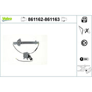 Valeo Electric Window Regulator Lifter Right Fron 861163