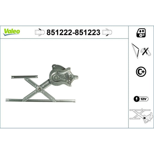 Valeo Electric Window Regulator Lifter Left Front 851222