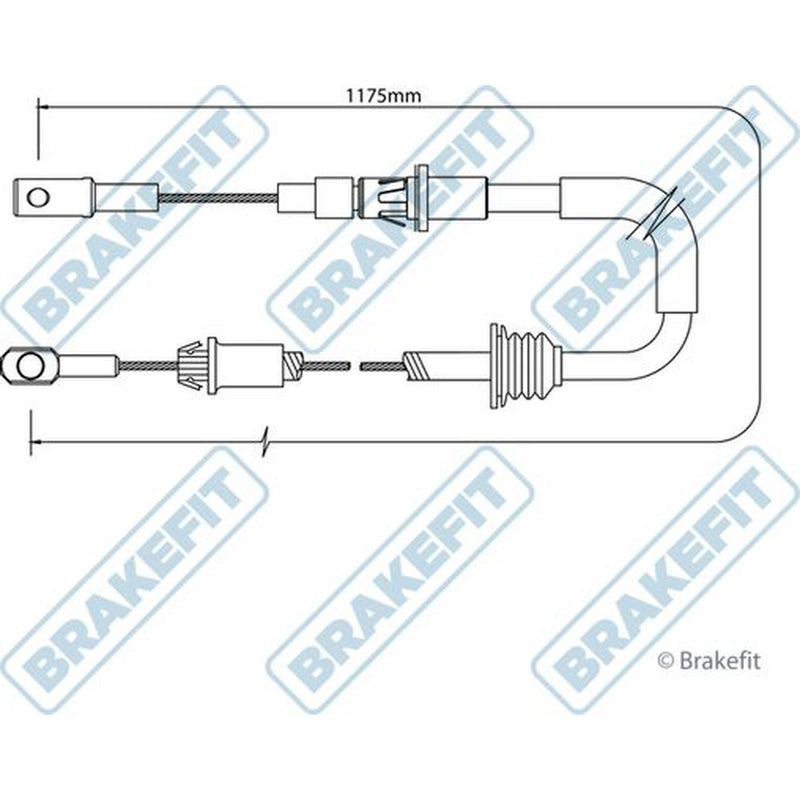 Apec Handbrake Cable Front fits Nissan Interstar 2002-2006