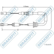 Apec Handbrake Cable Front BBC3376
