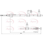 Apec Handbrake Cable Right Rear fits Suzuki Carry 2000 on 1.3