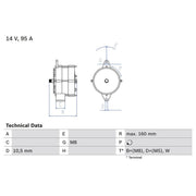 Bosch Car Alternator 12V