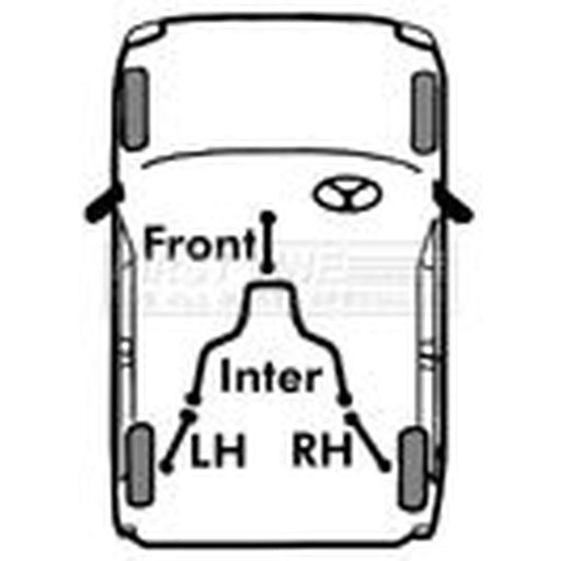 First Line Handbrake Cable Centre fits Chevrolet Corsa 2000-2002 1.7