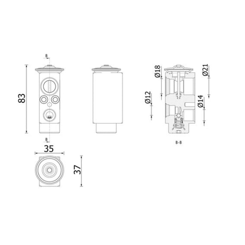 Mahle Air Conditioning Expansion Valve fits Volvo Fm II 2013 on