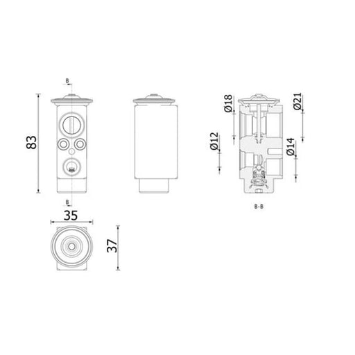 Mahle Air Conditioning Expansion Valve fits Volvo Fm II 2013 on