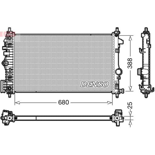 Denso Engine Radiator fits Opel Insignia A 2008-2017 2.0