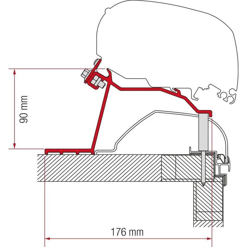 Fiamma F80/F65 Adapter Kit Hobby Caravan >2014 98655Z065 Fiamma - NN4 Online