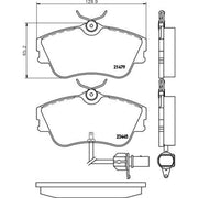 DON Front Brake Pad Set fits VW California T4 Camper 1994-2003 1.9 2.4 2.5