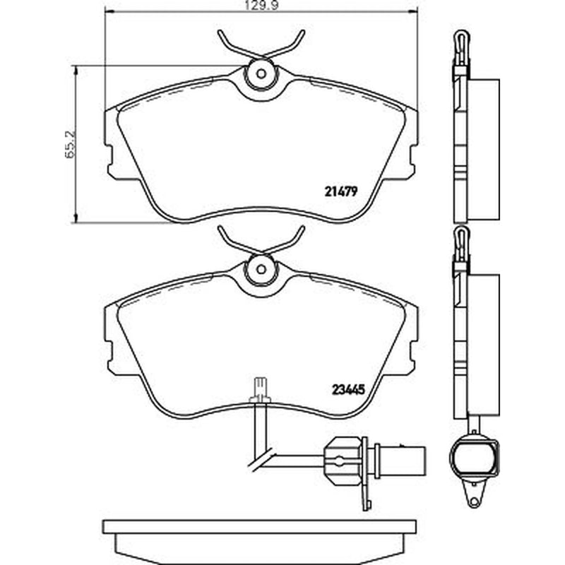 DON Front Brake Pad Set fits VW California T4 Camper 1994-2003 1.9 2.4 2.5