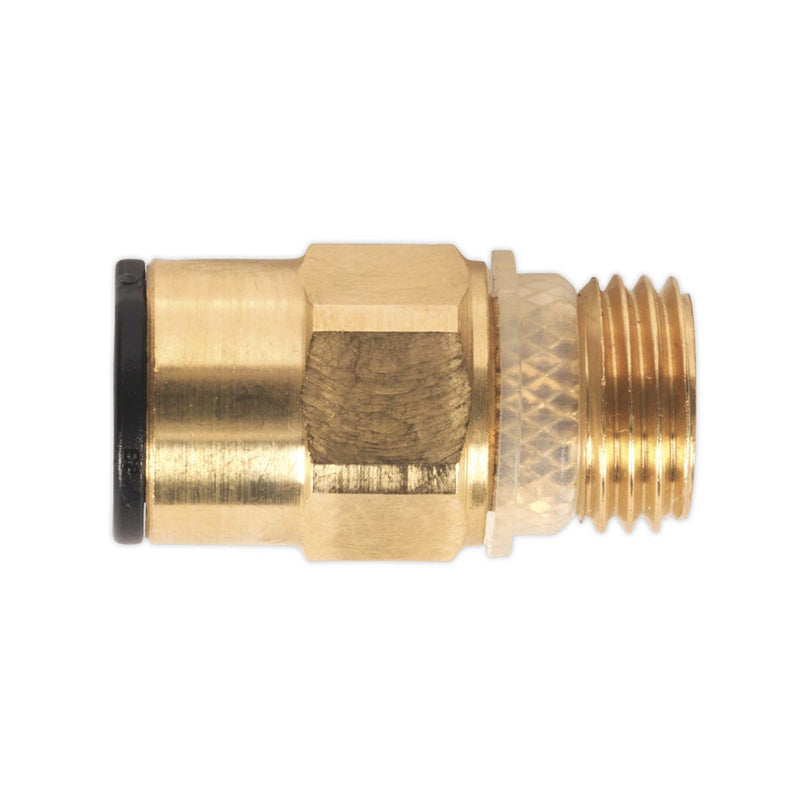 Sealey Brass SuperThread Straight Adaptor 8mm x 1/4"BSP Pack of 2 (John Guest Sp Sealey - Dynamic Drive