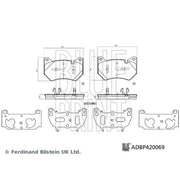 Blue Print Front Brake Pad Set ADBP420069