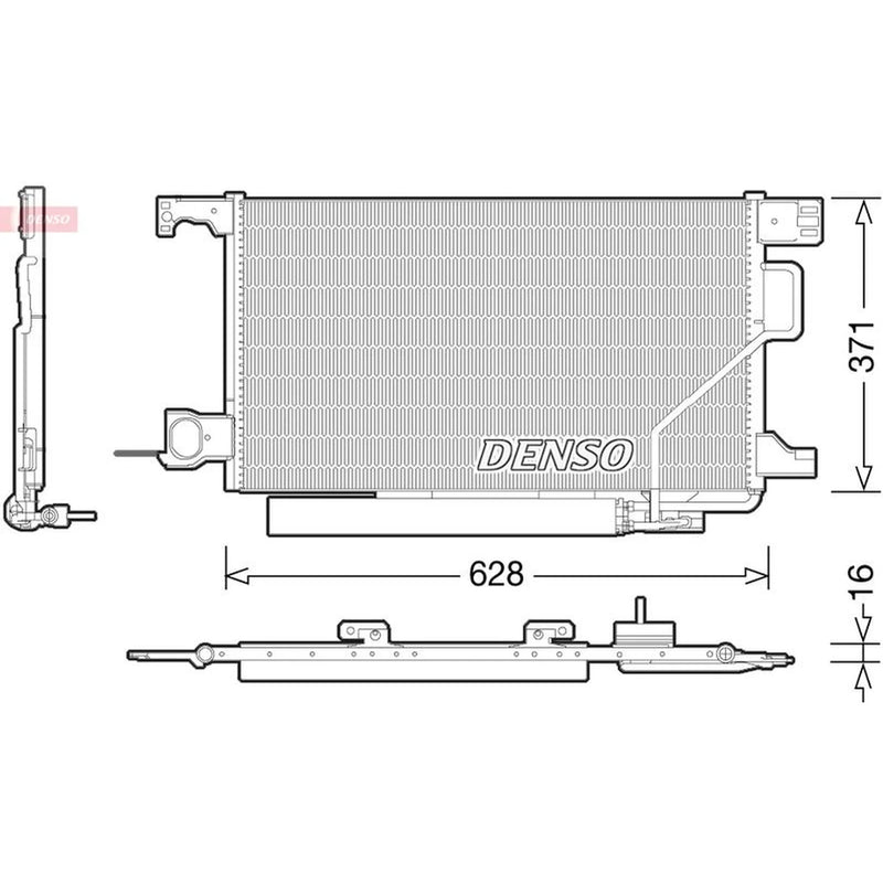 Denso Air Conditioning Condenser fits Mercedes-Benz C-Class 2000-2008