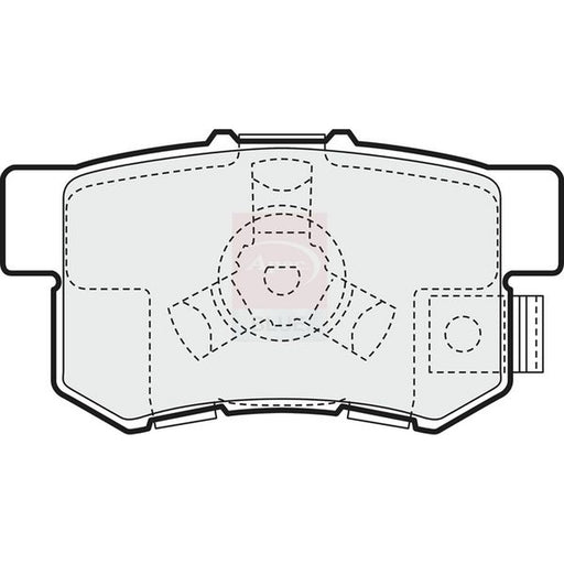 Apec Rear Brake Pad Set fits Honda Accord VIII 2008-2015 2.2 2.4
