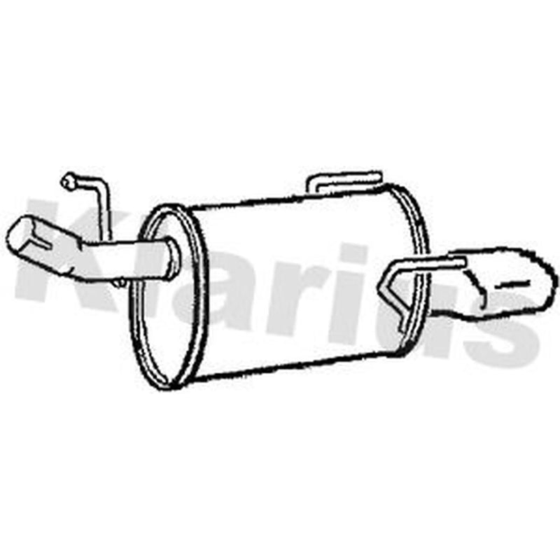Klarius Box With Tail Pipe Rear fits Opel Meriva A 2003-2010 1.8