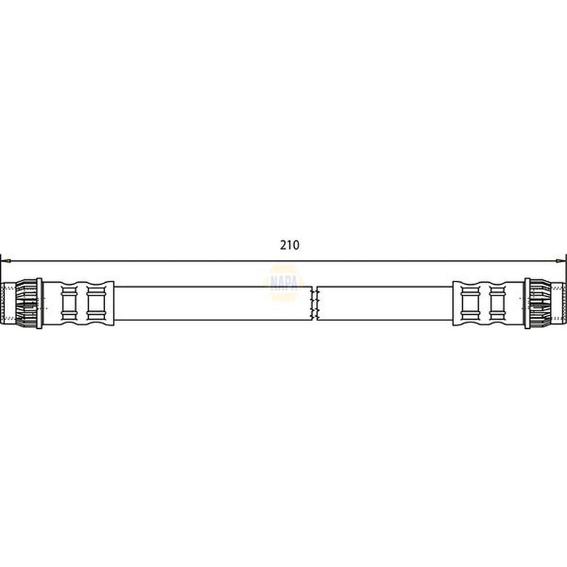NAPA Brake Hydraulic Hose Line Rear fits Renault Captur I 2013-2019