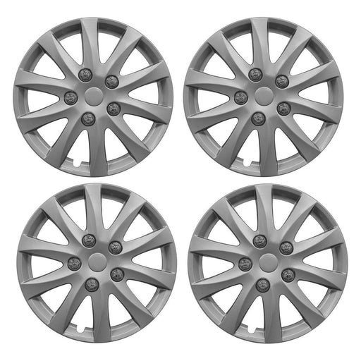 4x Wheel Trims Hub Caps 16" Covers in Silver Streetwize  - Dynamic Drive