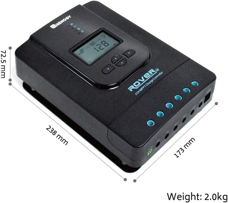 Renogy Rover 12V 30A MPPT Charge Controller Dyna-mo Solar - Dynamic Drive