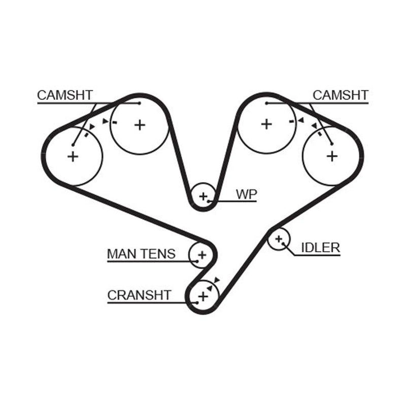 Gates Timing Belt Cambelt 257 Teeth fits Mitsubishi 3000 GT 1989-1999 3.0
