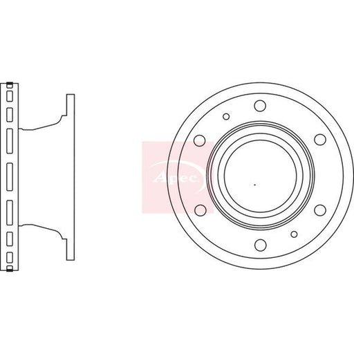 Apec 2 x Vented Brake Discs