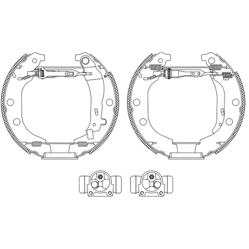 Mintex Brake Shoe Set Axle Kit fits Peugeot 406 1995-2004